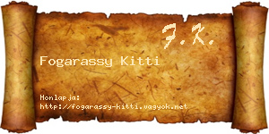Fogarassy Kitti névjegykártya